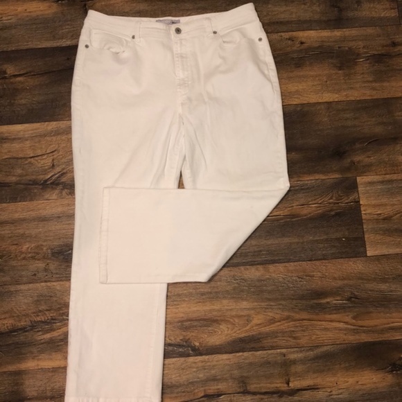 CHICOS PLATINUM QUARTZ JEAN WHITE SZ XL (16) NICE - Picture 2 of 7
